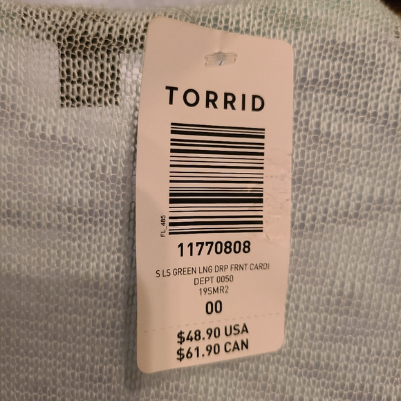 Torrid - Long Sleeve - Green - Cardigan/Sweater - 00 - Picture 7 of 7